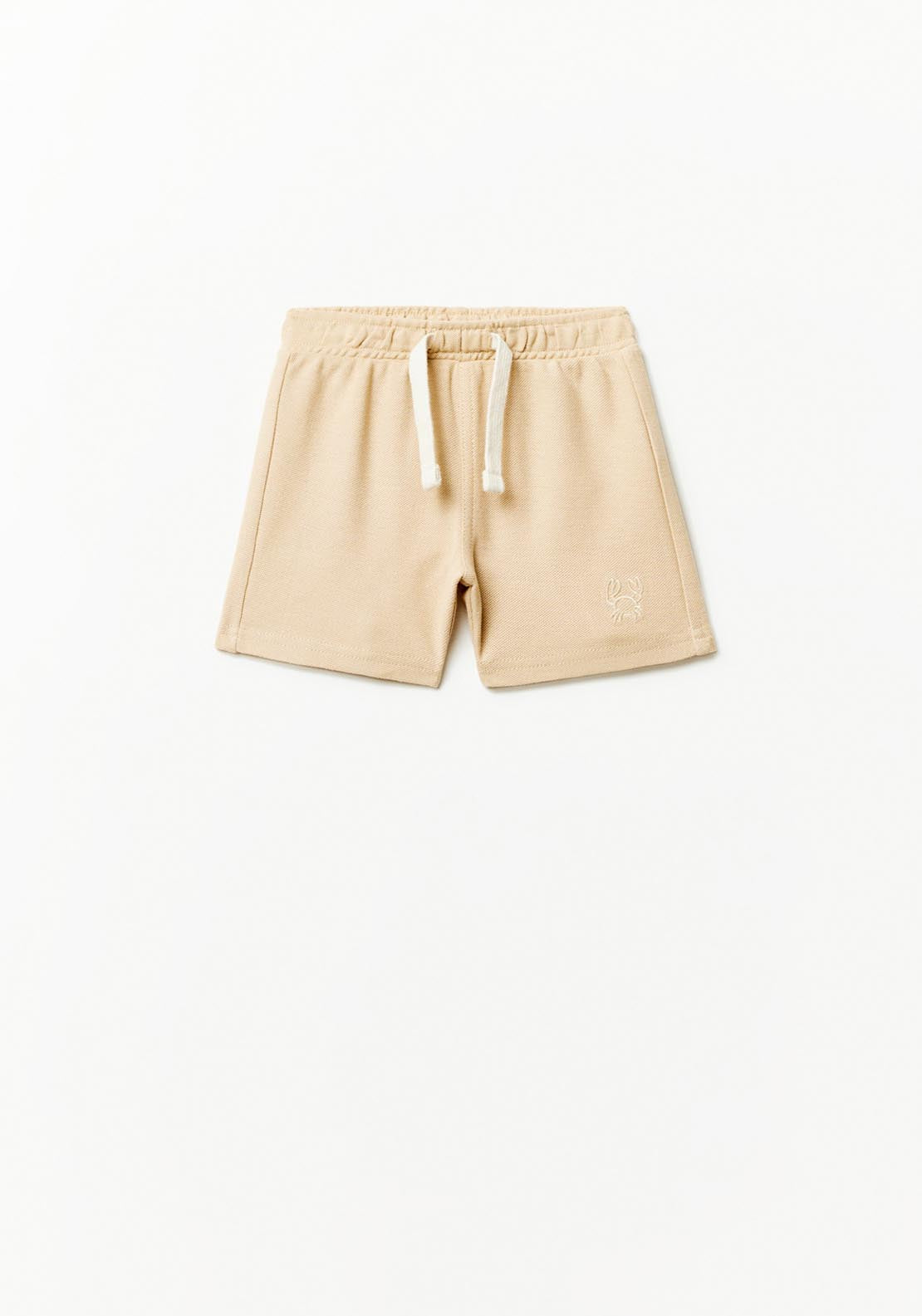 Sfera Cotton Piqué Bermuda Shorts - Beige 1 Shaws Department Stores