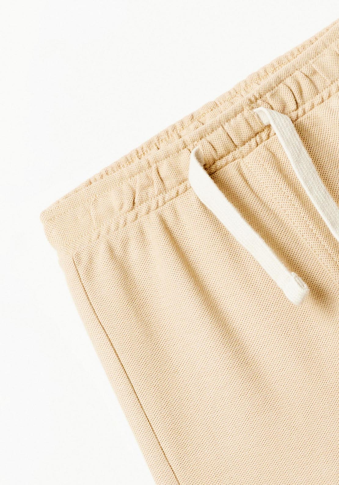 Sfera Cotton Piqué Bermuda Shorts - Beige 2 Shaws Department Stores