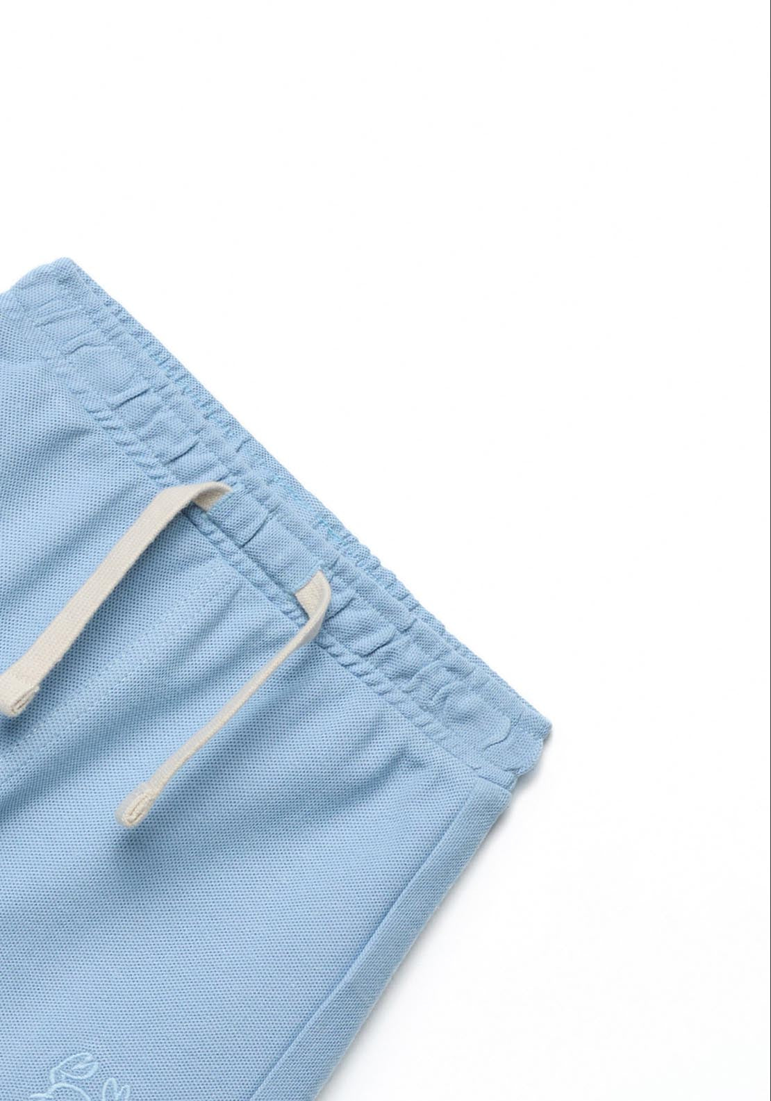 Sfera Cotton Piqué Bermuda Shorts - Blue 4 Shaws Department Stores