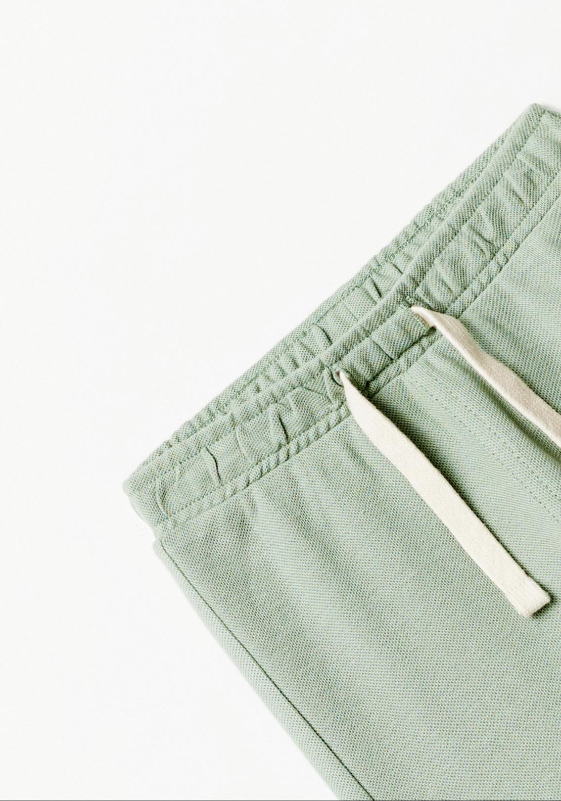 Sfera Cotton Piqué Bermuda Shorts - Green 2 Shaws Department Stores