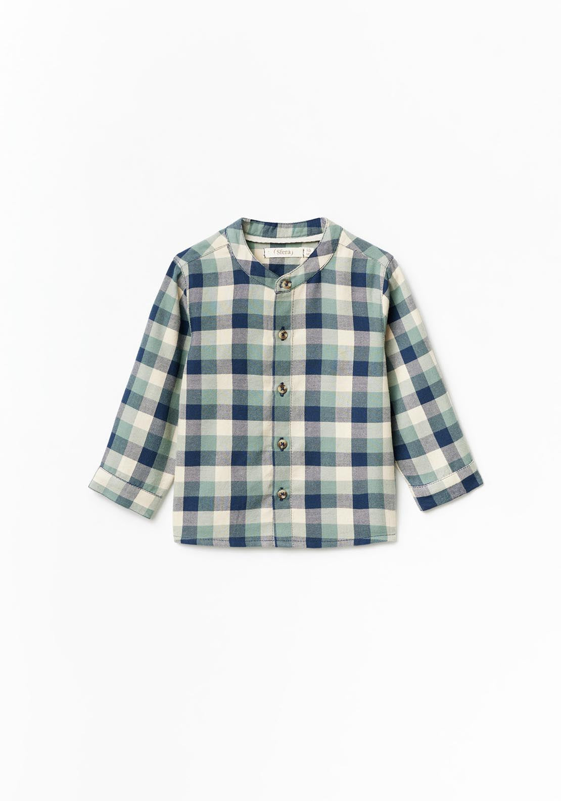 Sfera Check twill shirt - Green 2 Shaws Department Stores