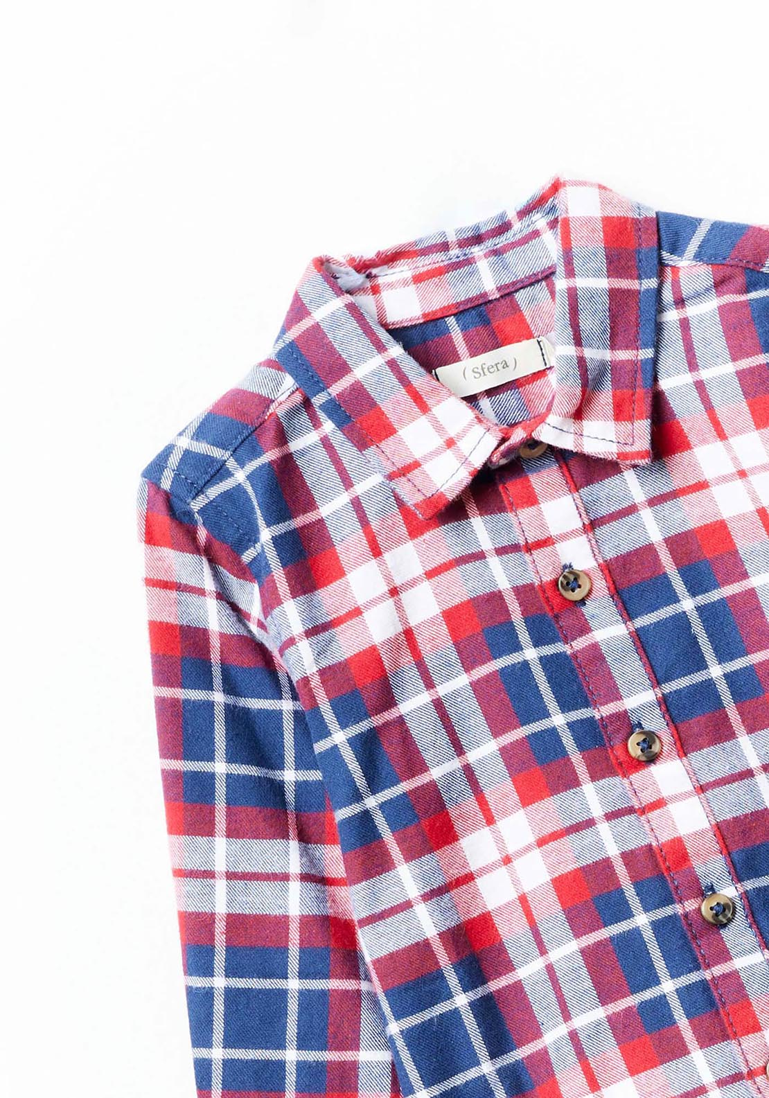 Sfera Check shirt - Red 2 Shaws Department Stores
