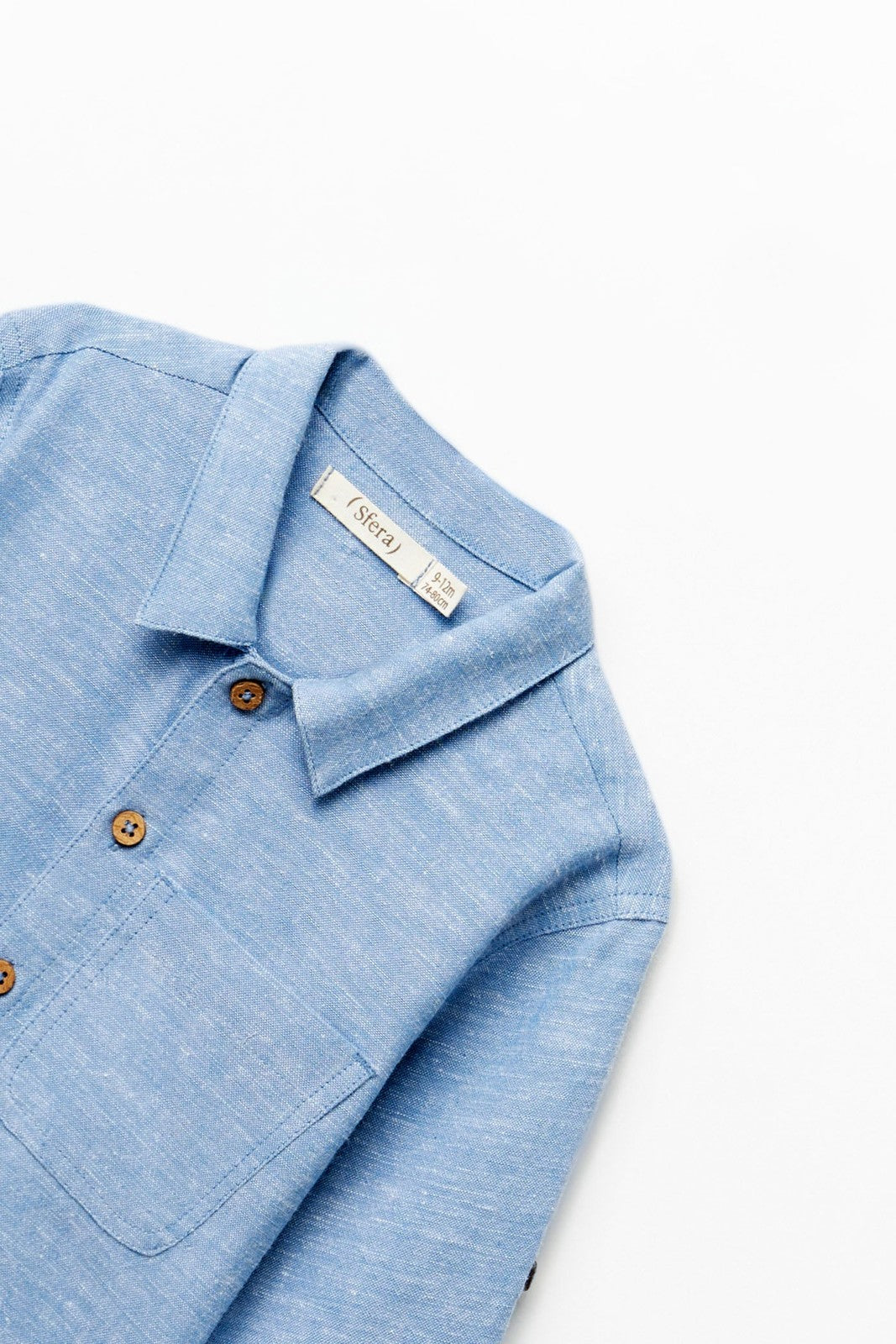 Sfera Chambray shirt - Blue 3 Shaws Department Stores
