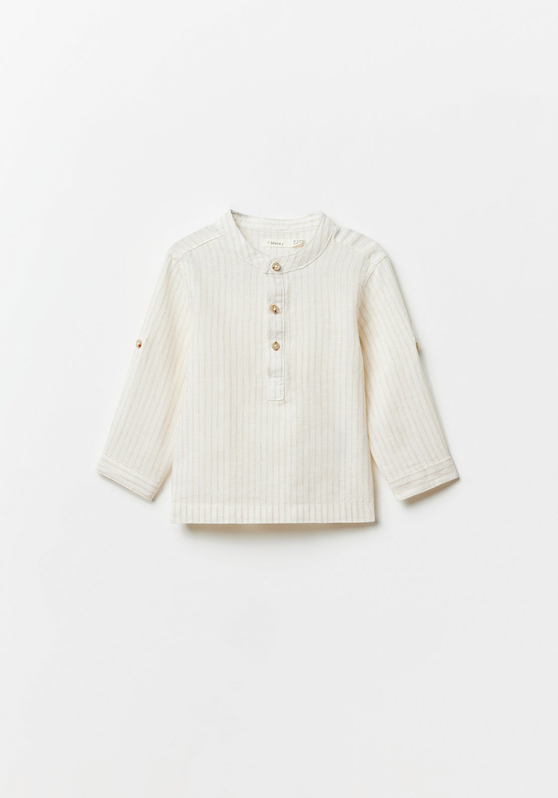 Sfera Cotton-linen shirt - Beige 1 Shaws Department Stores