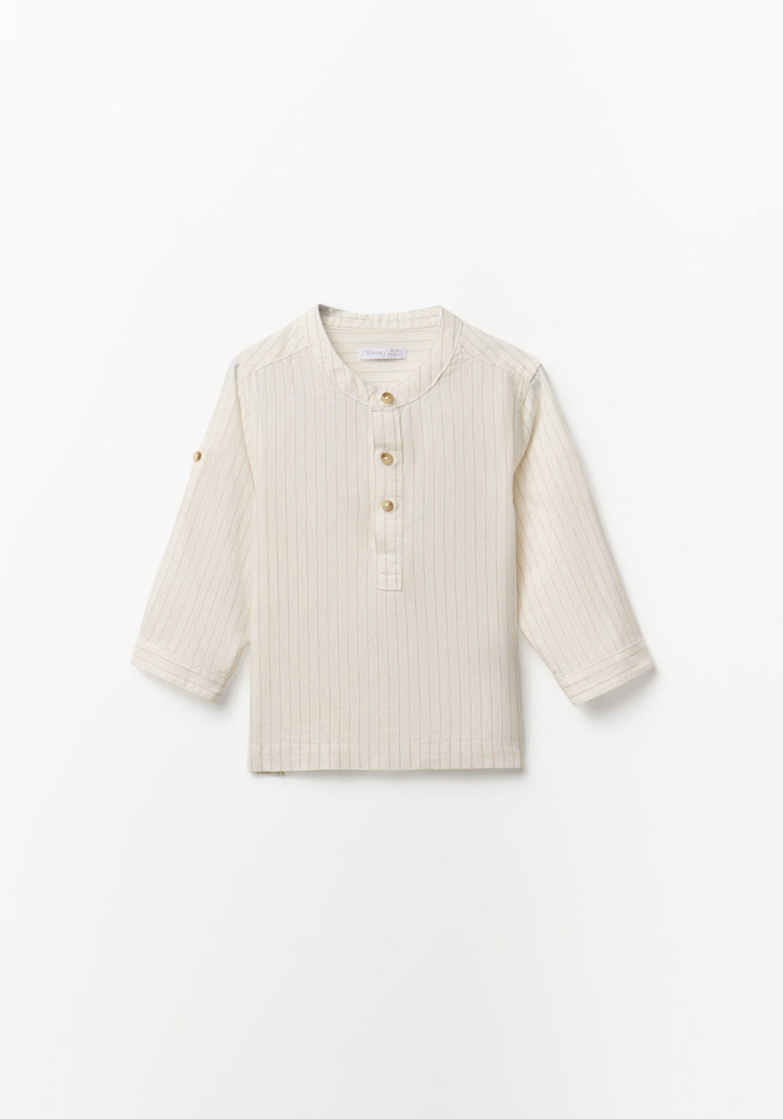 Striped Linen Shirt - Beige
