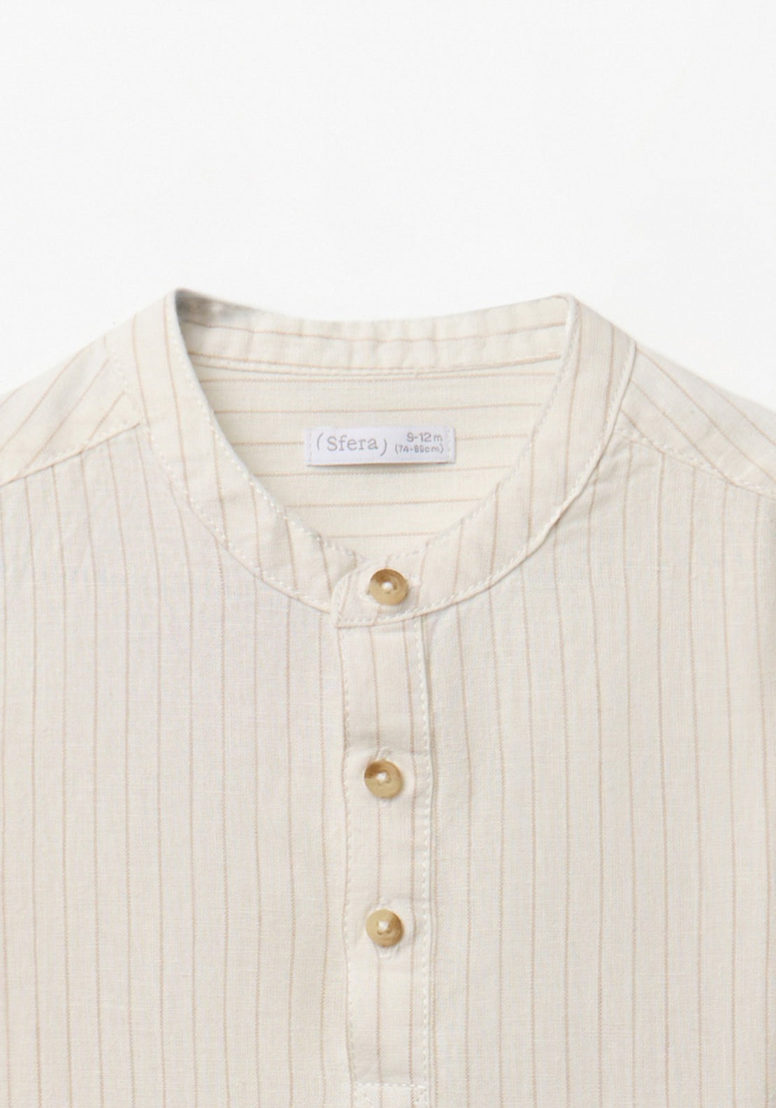 Striped Linen Shirt - Beige