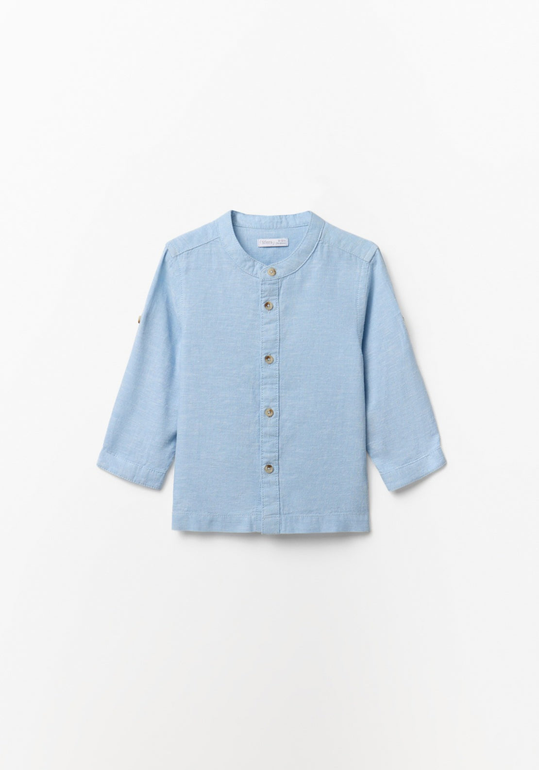 Plain Linen Shirt - Blue