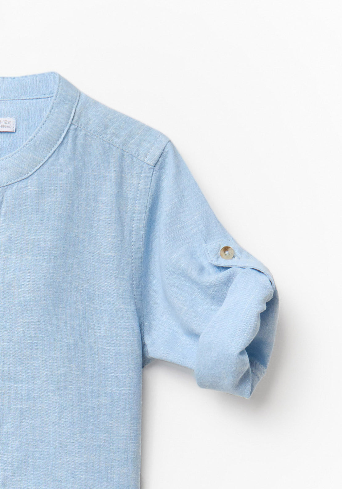 Plain Linen Shirt - Blue