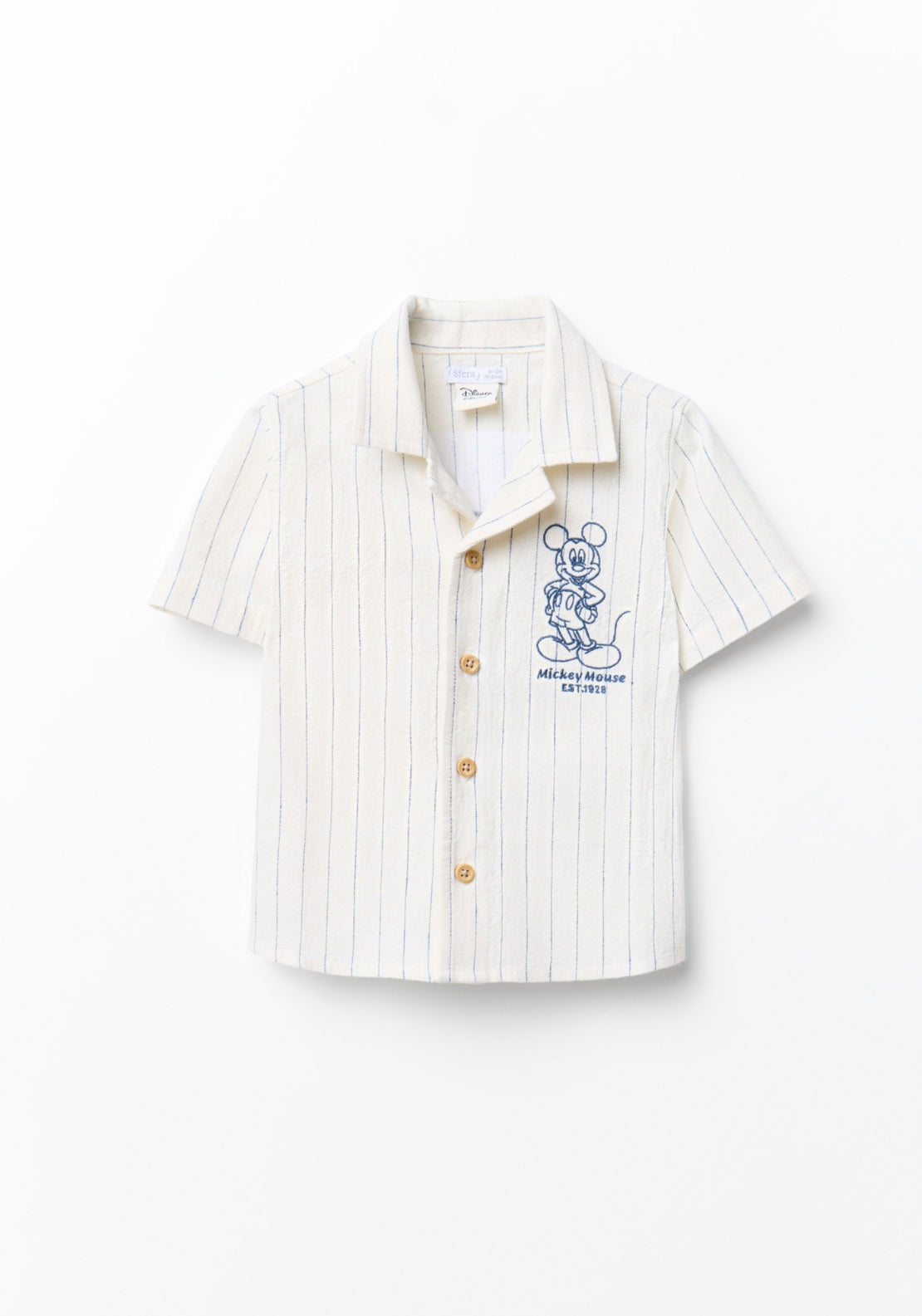 Embroidered Striped Shirt - White