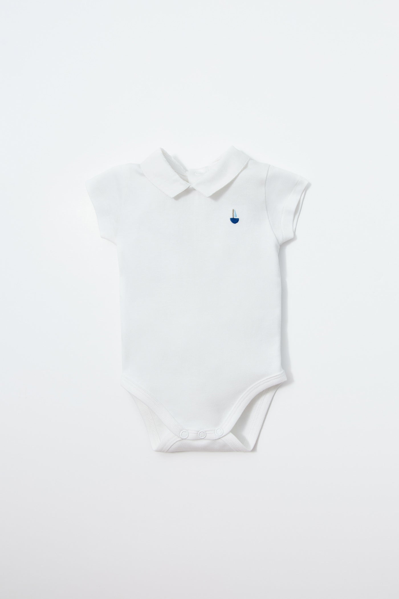 Sfera Polo-collar romper - White 2 Shaws Department Stores