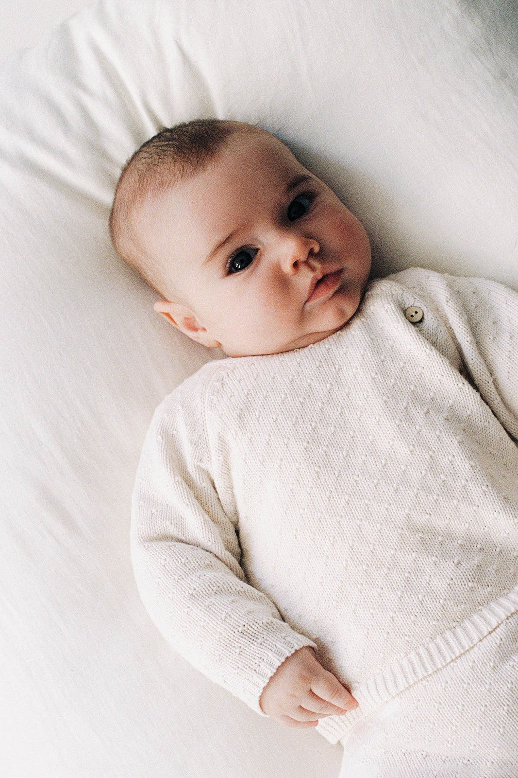 Sfera Cotton knit sweater - White 2 Shaws Department Stores