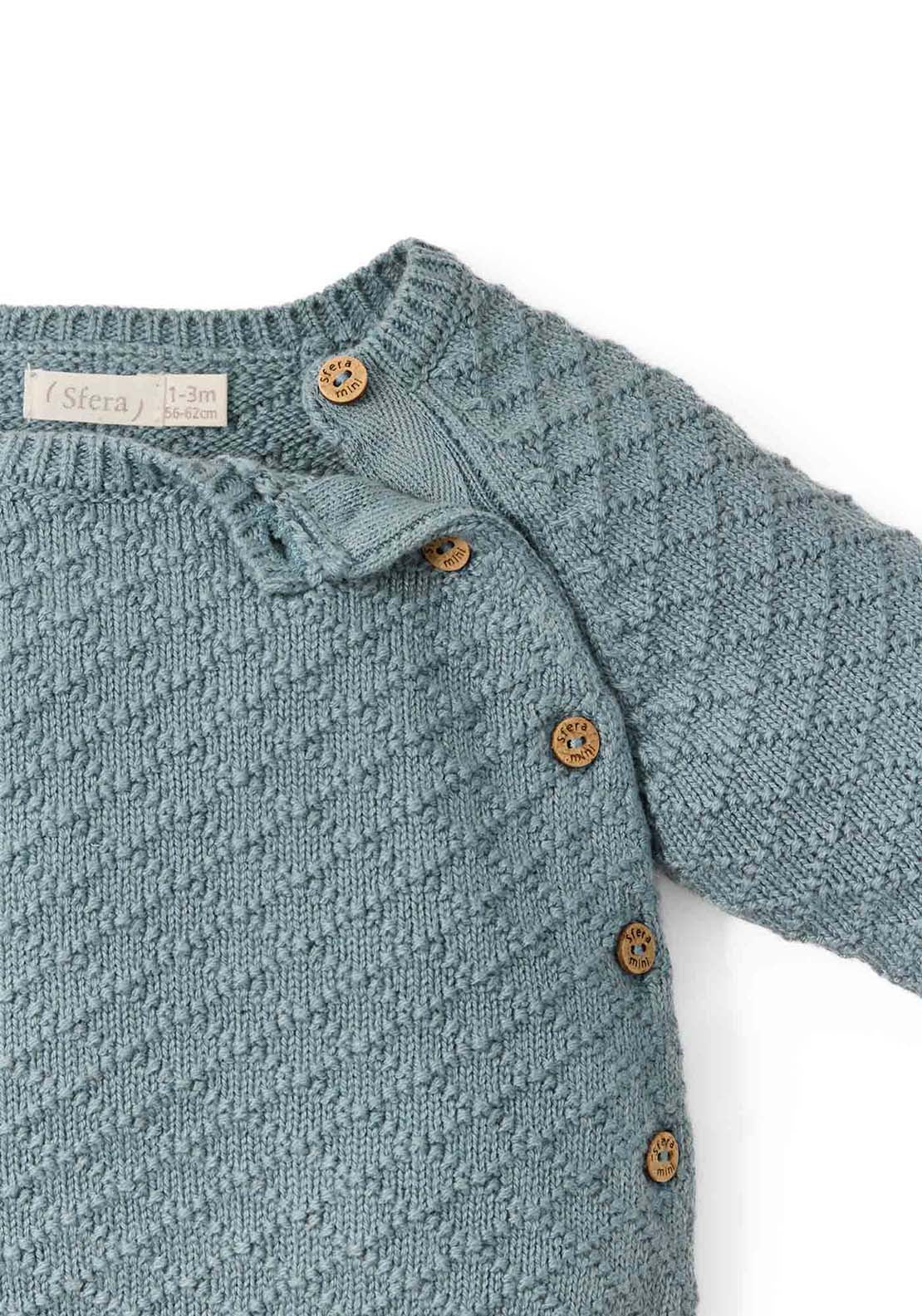 Knit Sweater - Blue Petrol