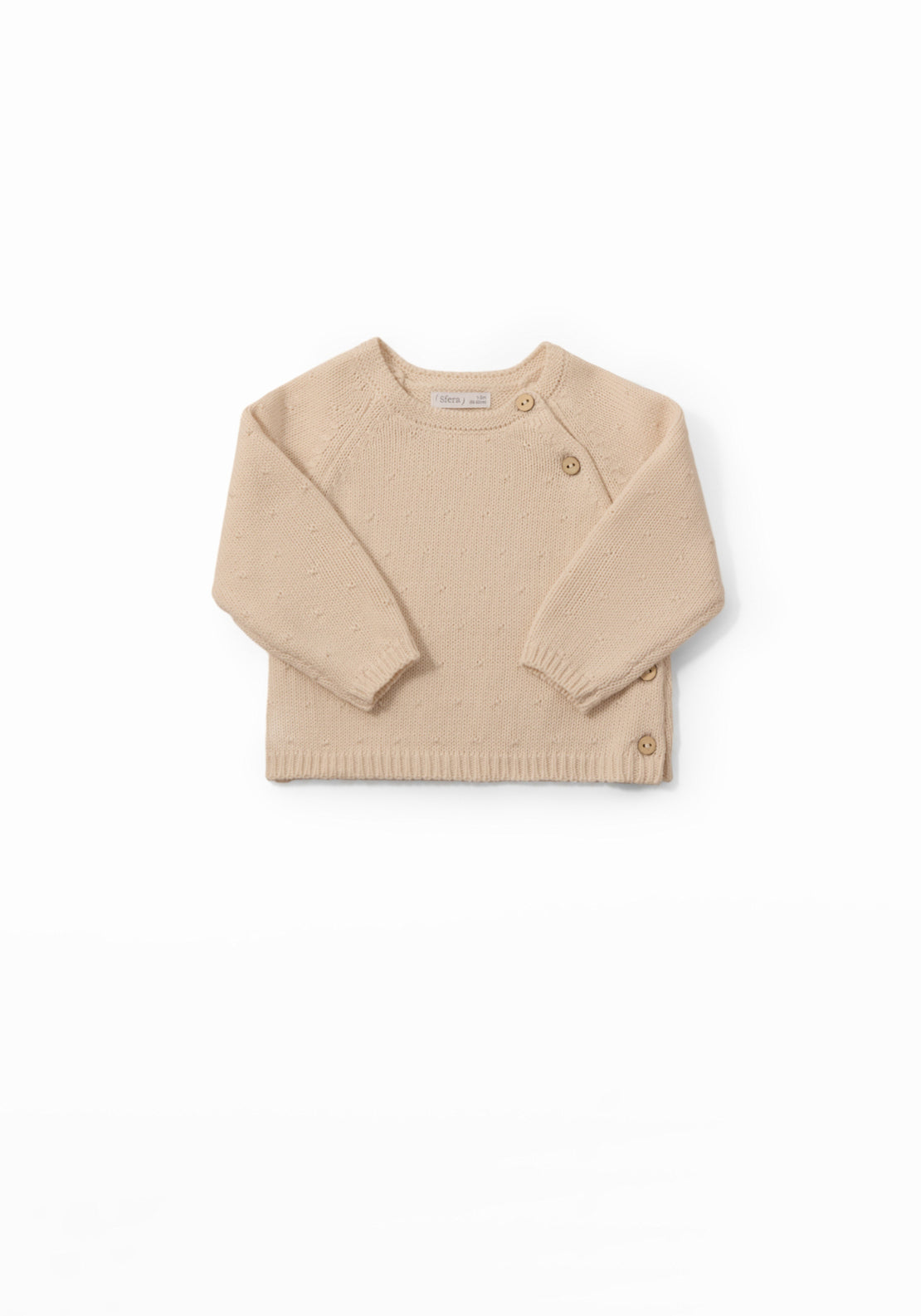 Cotton Knit Sweater - Cream
