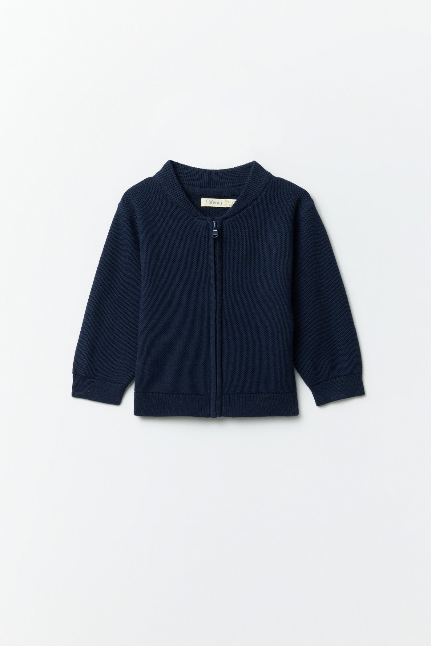 Sfera Zip-up cardigan - Navy 3 Shaws Department Stores