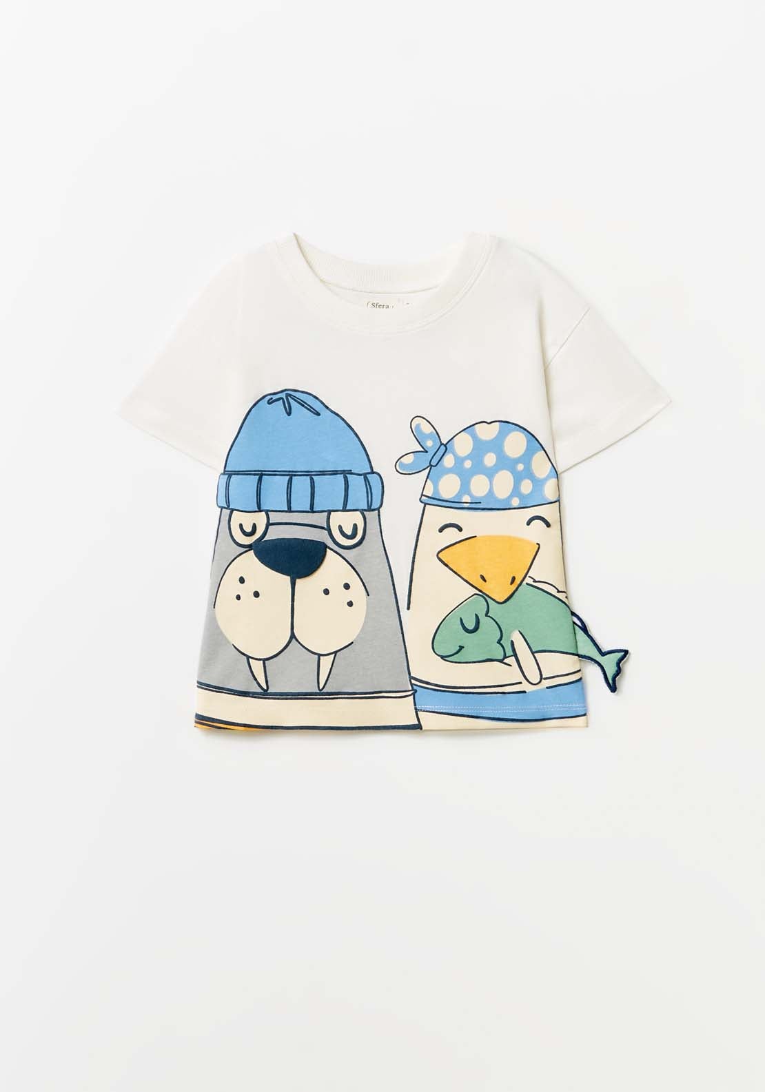 Sfera 3D Finn T-Shirt - Cream 2 Shaws Department Stores