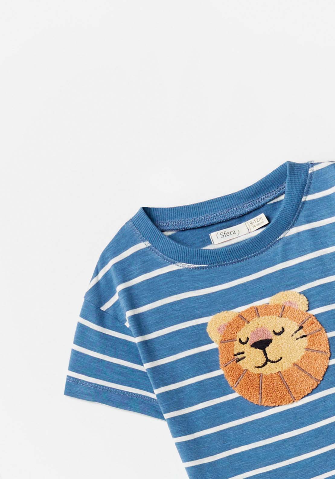 Sfera Lion Strip T-Shirt - Navy / Blue 3 Shaws Department Stores