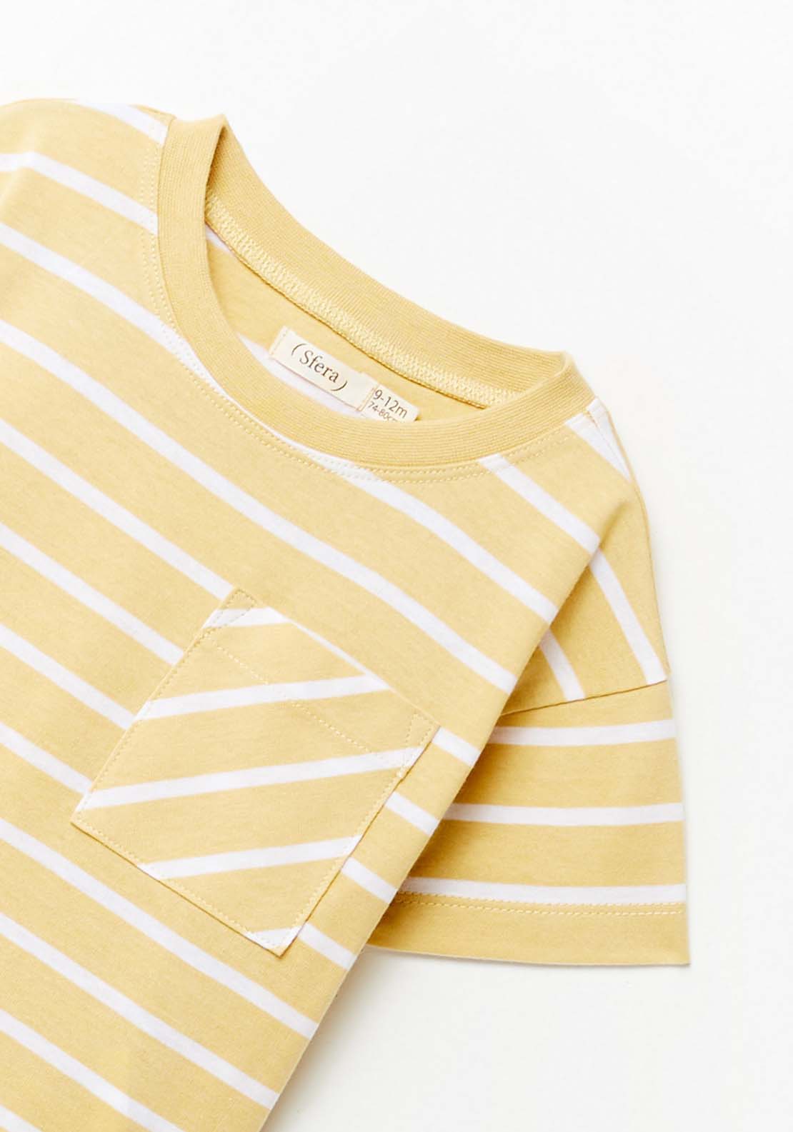 Sfera Striped T-Shirt - Yellow 2 Shaws Department Stores
