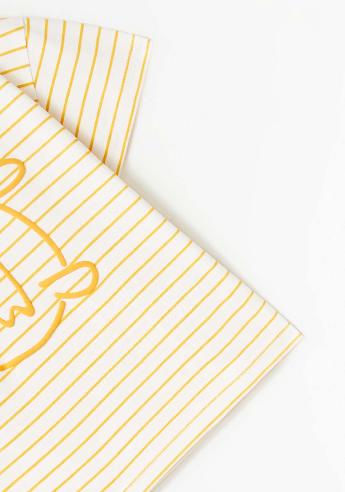 Sfera Striped Print T-Shirt - Yellow 3 Shaws Department Stores