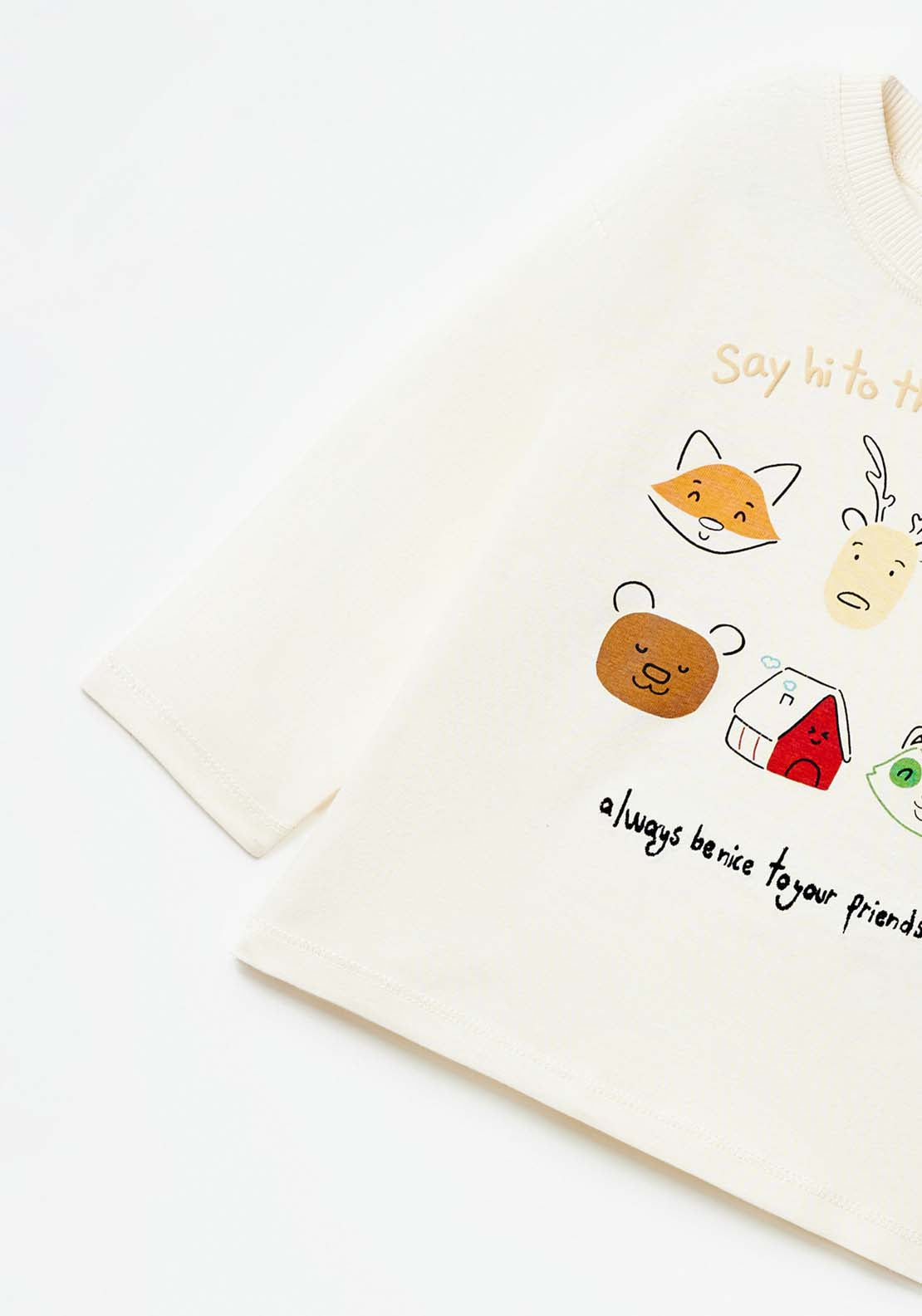 Sfera Long Sleeve Animal Tshirt - White 2 Shaws Department Stores