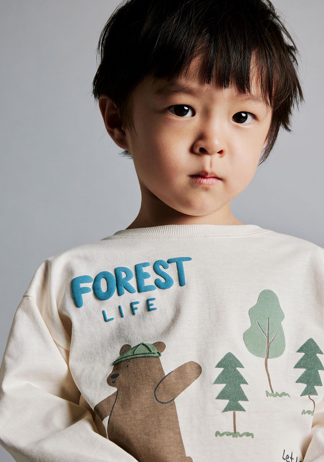 Sfera Bear on a skateboard long-sleeved T-shirt - White 2 Shaws Department Stores