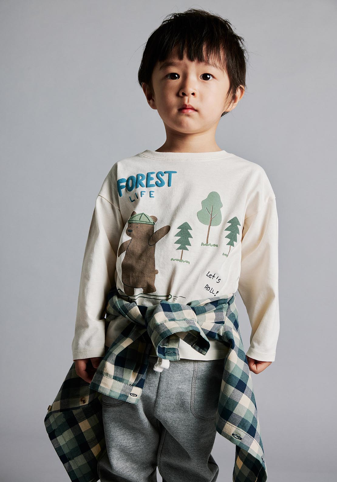 Sfera Bear on a skateboard long-sleeved T-shirt - White 1 Shaws Department Stores