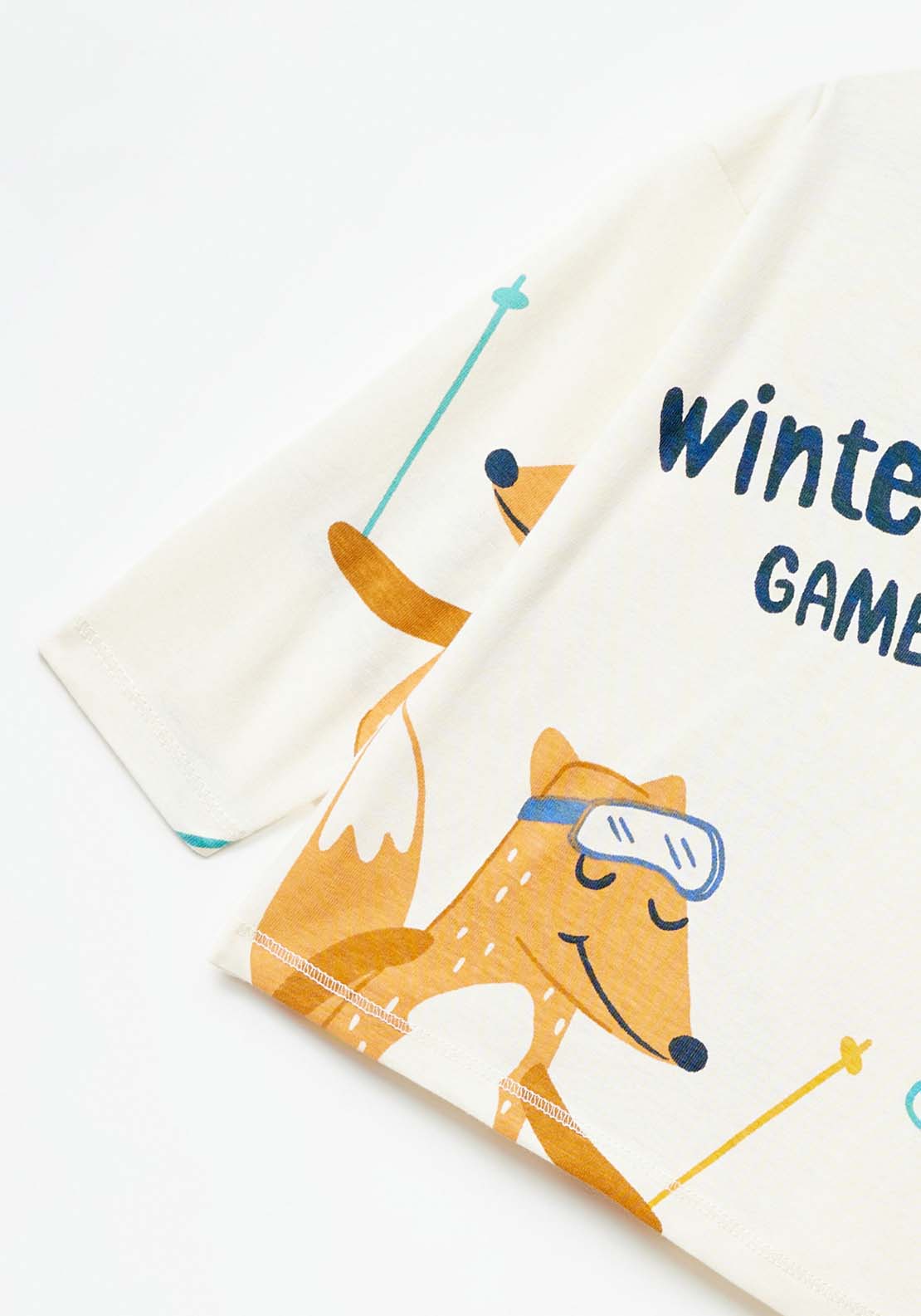 Sfera Long Sleeve Fox Winter Games Tshirt - White 2 Shaws Department Stores