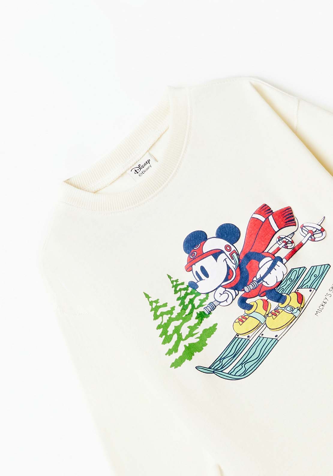 Sfera Long Sleeve Mickey Mouse Ski Tshirt - White Cream 2 Shaws Department Stores