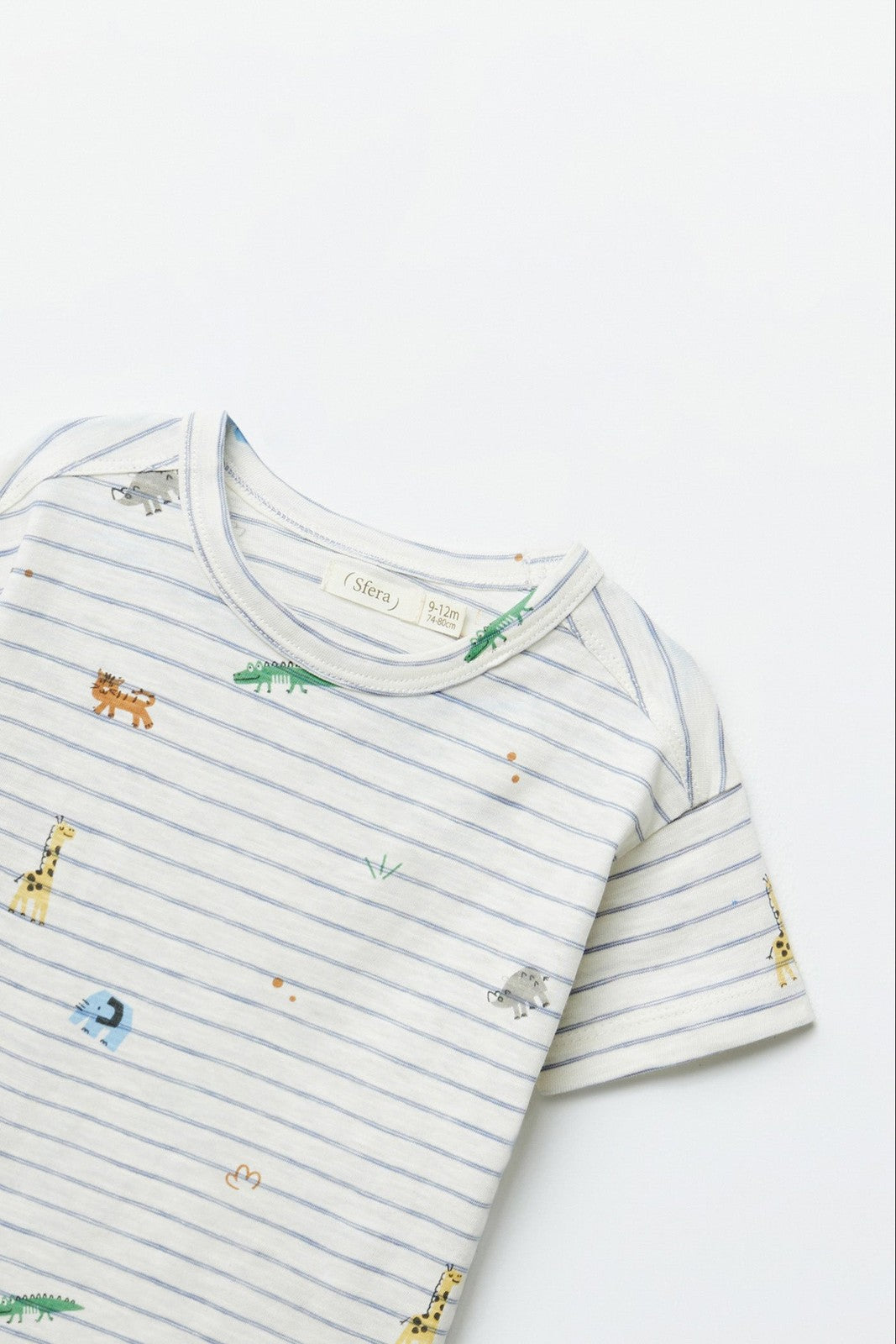 Sfera Striped T-shirt - Ecru 4 Shaws Department Stores