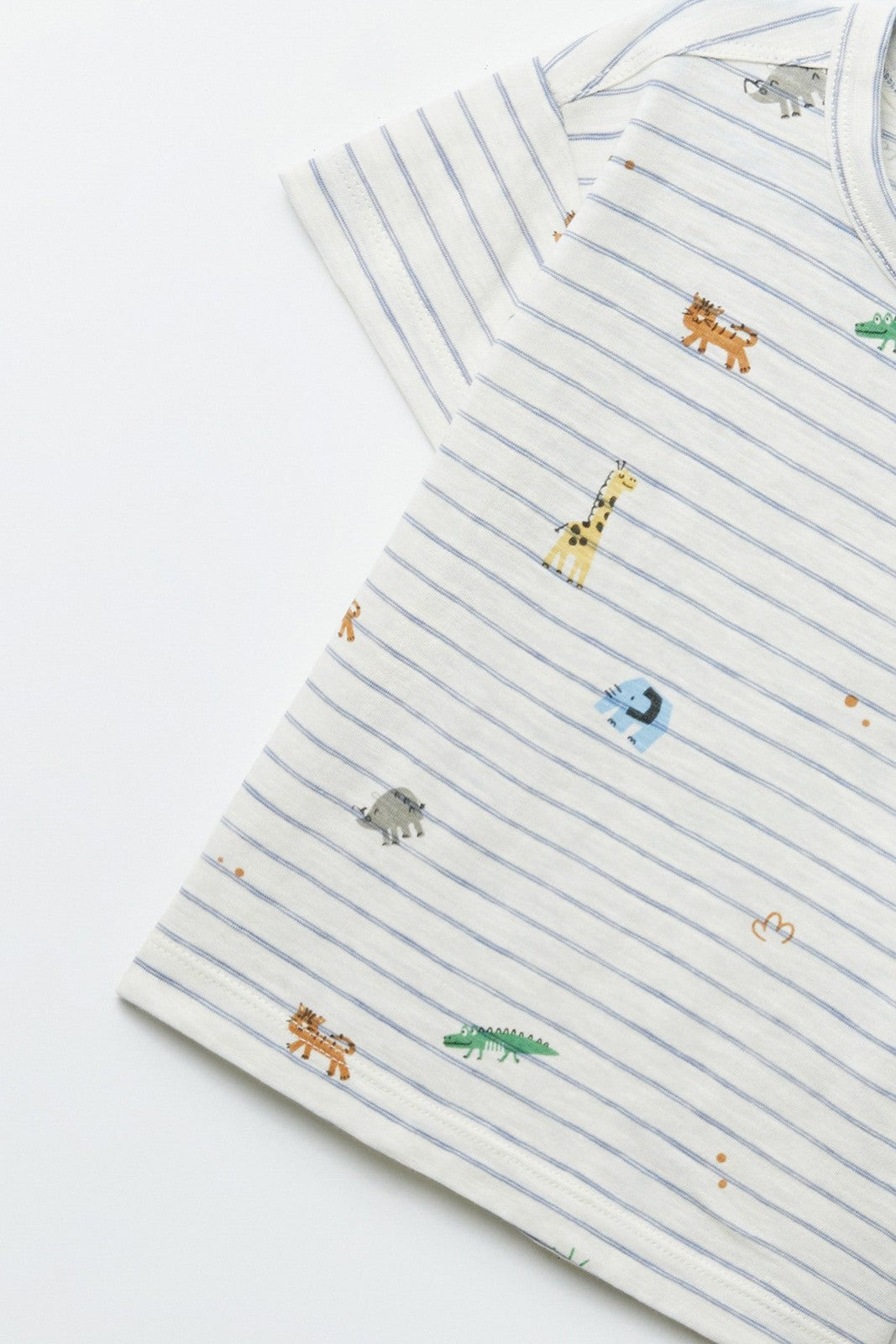 Sfera Striped T-shirt - Ecru 5 Shaws Department Stores