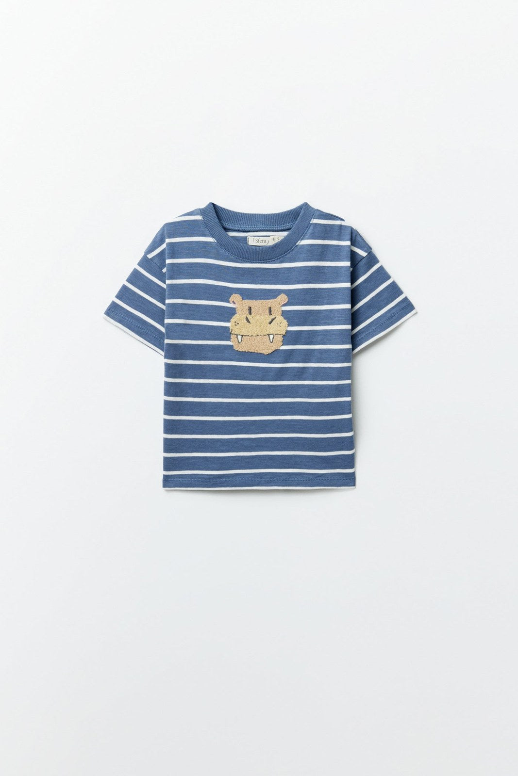 Sfera Striped T-shirt - Navy 1 Shaws Department Stores