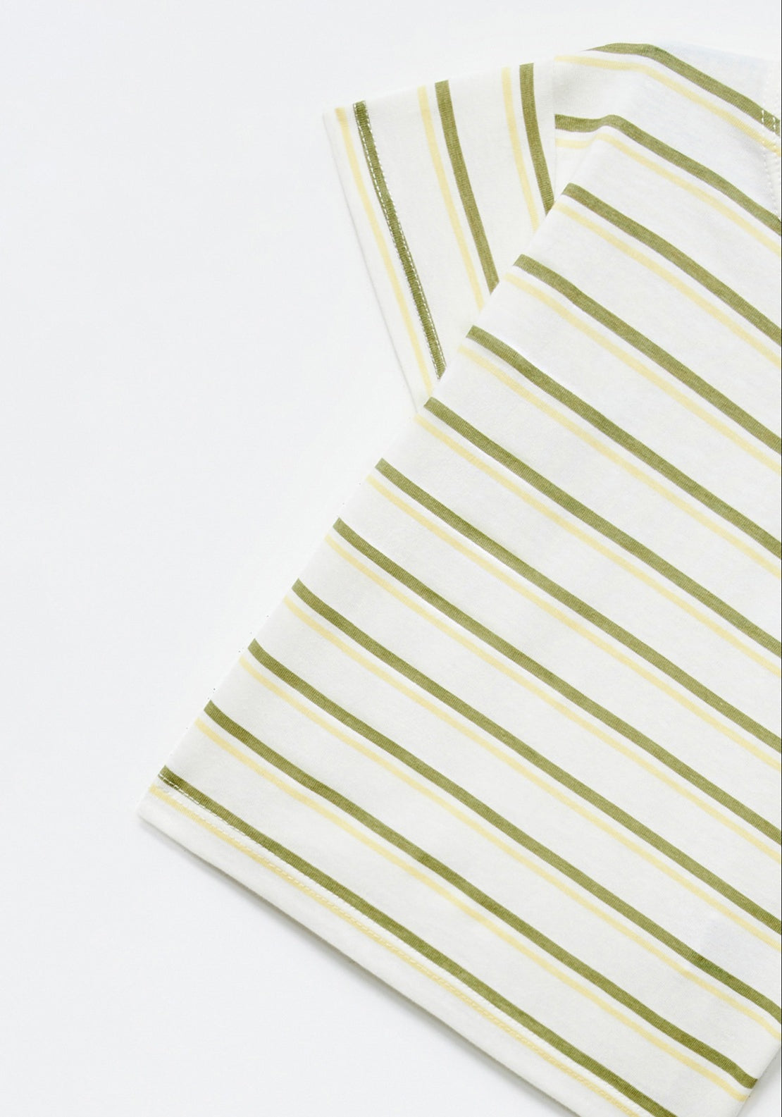 Sfera Stripes palm tree T-shirt - White 2 Shaws Department Stores