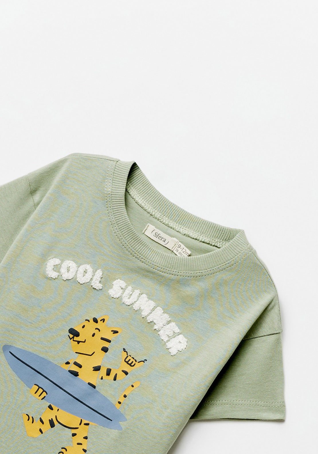 Sfera Surfing tiger T-shirt - Green 2 Shaws Department Stores