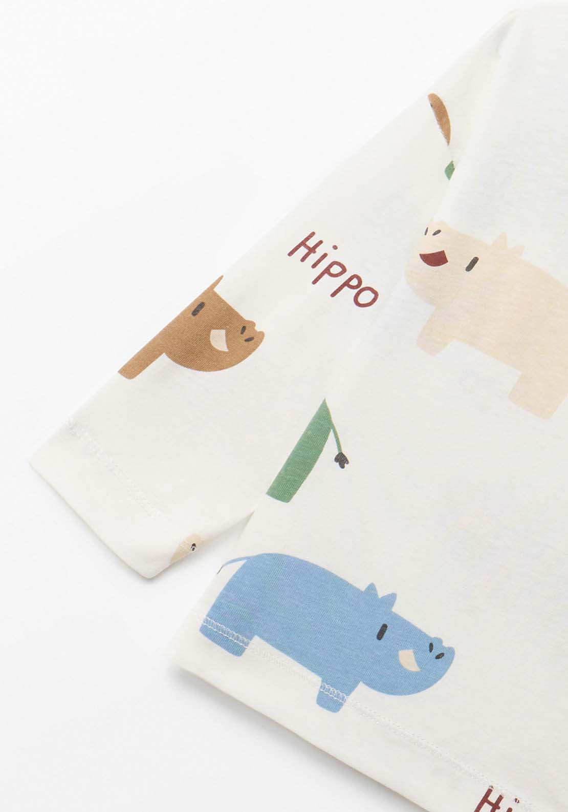 Hippo Long Sleeve T-Shirt - White