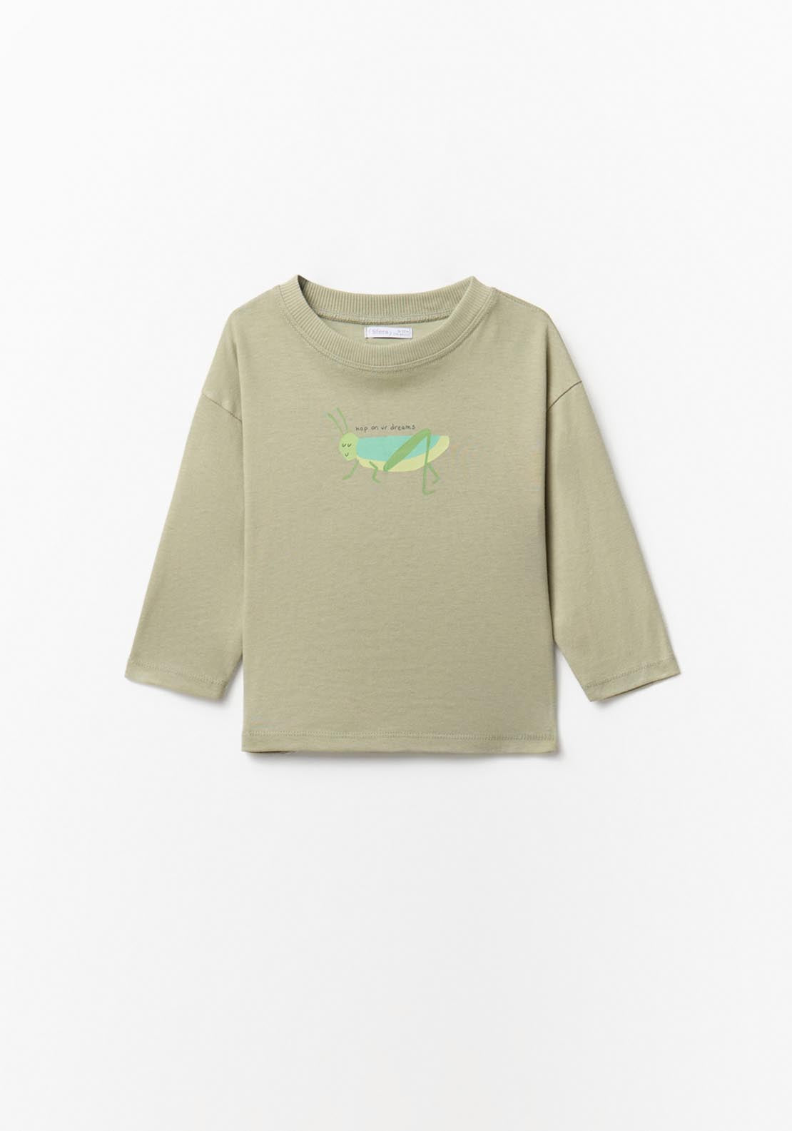 Grasshopper Print T-shirt - Green