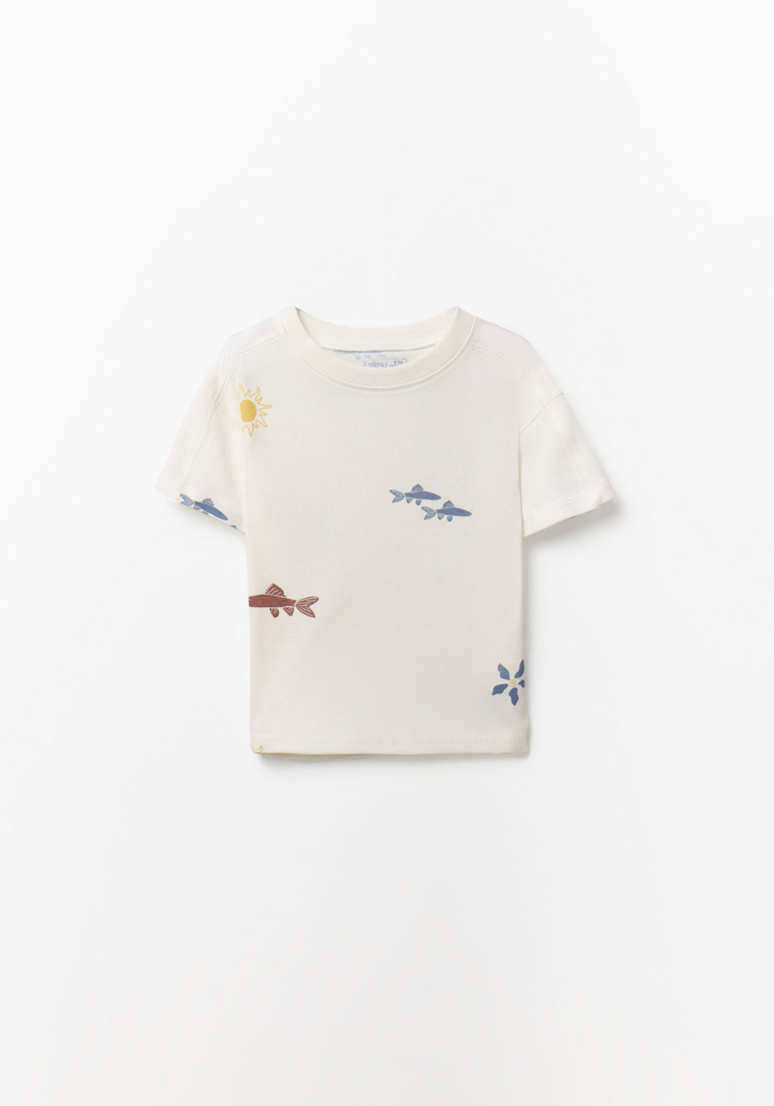 Fish Print T-Shirt - White