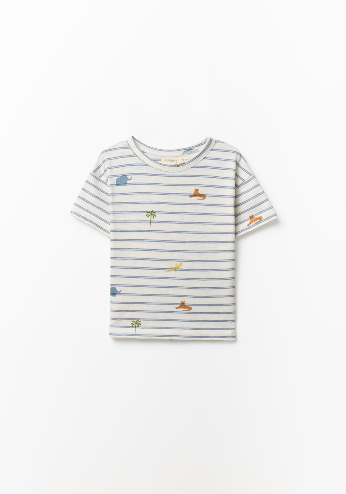 Stripes Motifs T-Shirt - White
