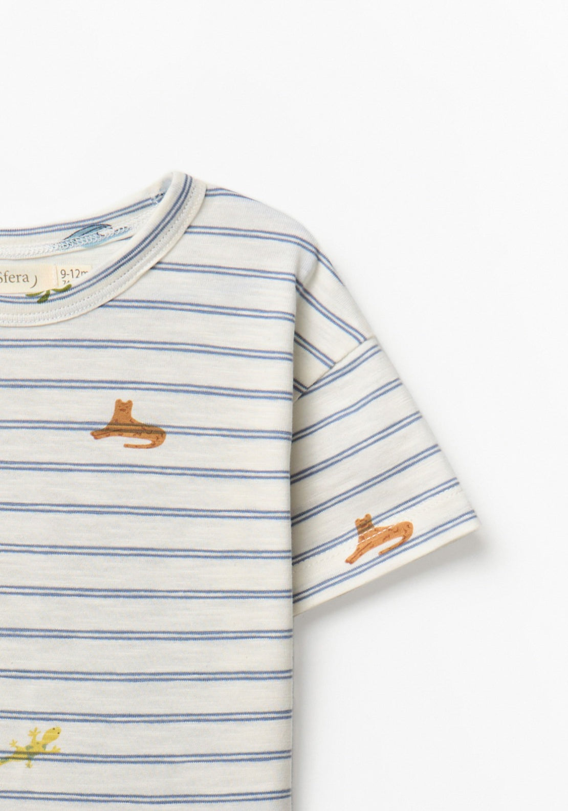 Stripes Motifs T-Shirt - White