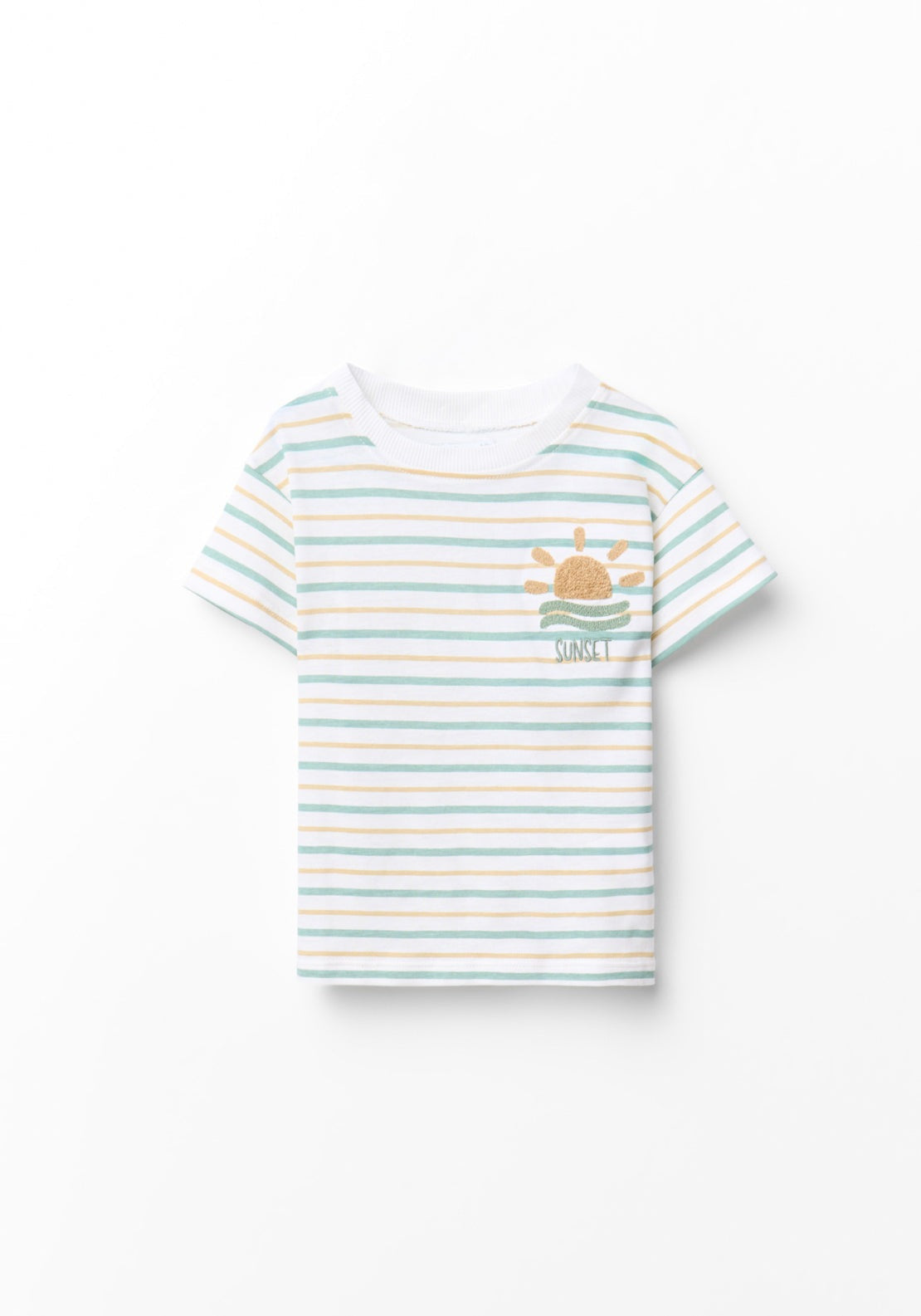 Striped Short Sleeved T-Shirt - White
