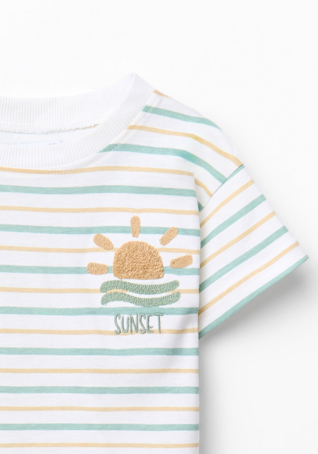 Striped Short Sleeved T-Shirt - White