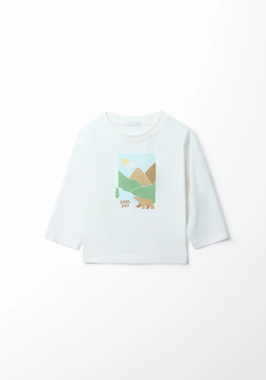 Long Sleeve Landscape T-Shirt - White
