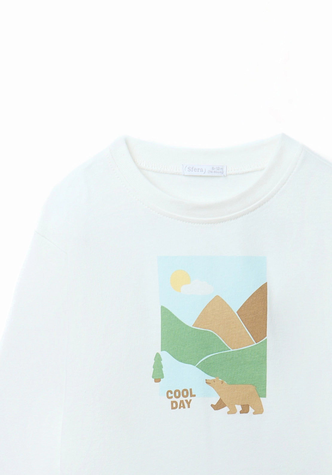 Long Sleeve Landscape T-Shirt - White