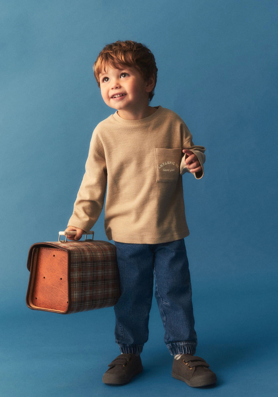 Textured Long Sleeve T-Shirt - Toasty Beige