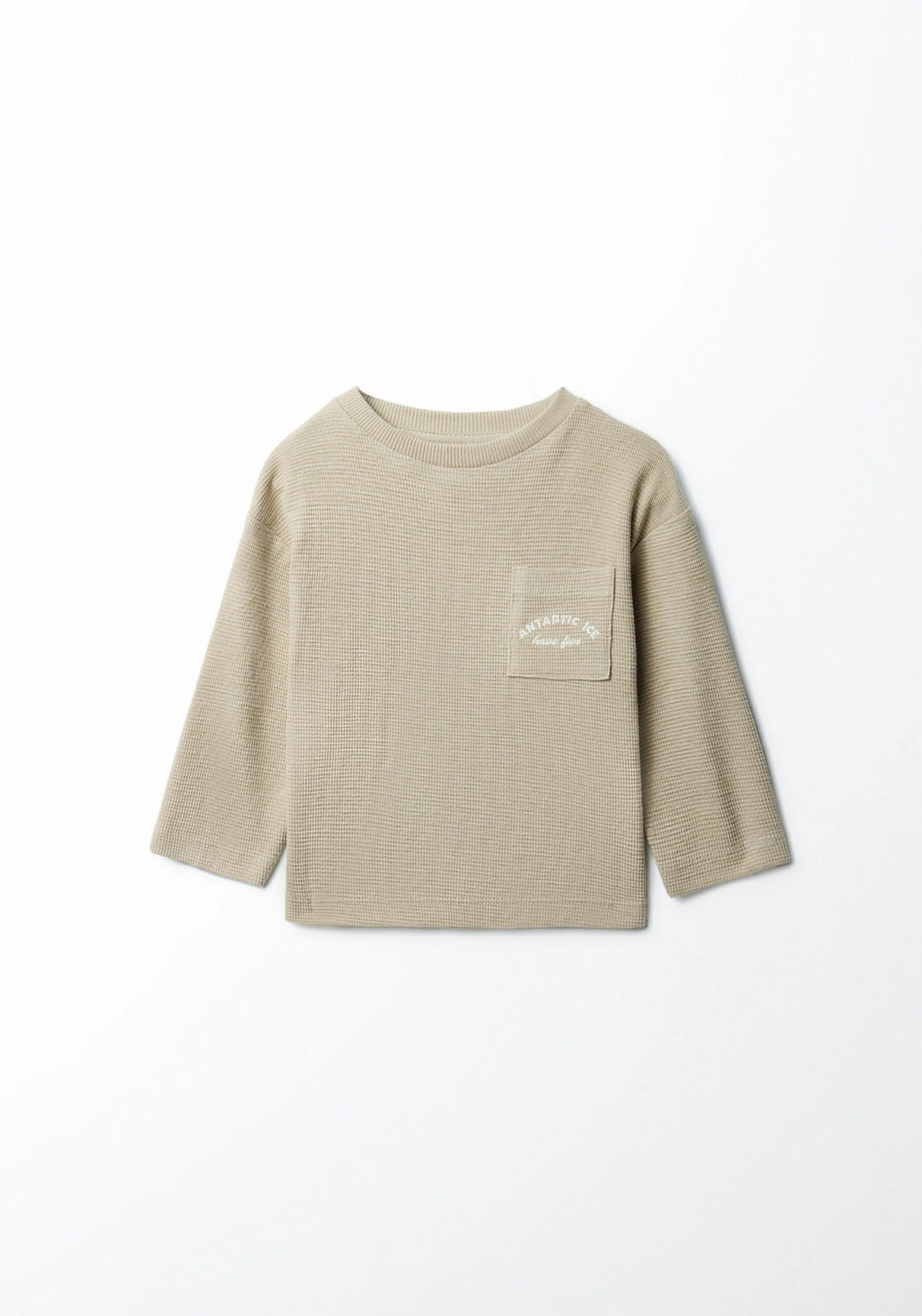 Textured Long Sleeve T-Shirt - Toasty Beige