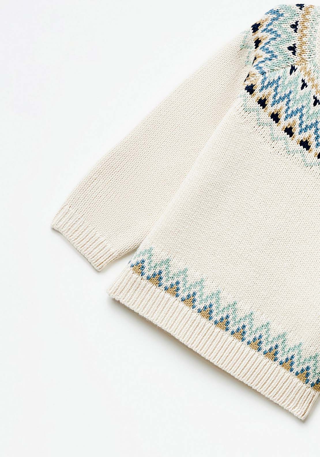 Sfera Long Sleeve Knit Jumper - White 3 Shaws Department Stores