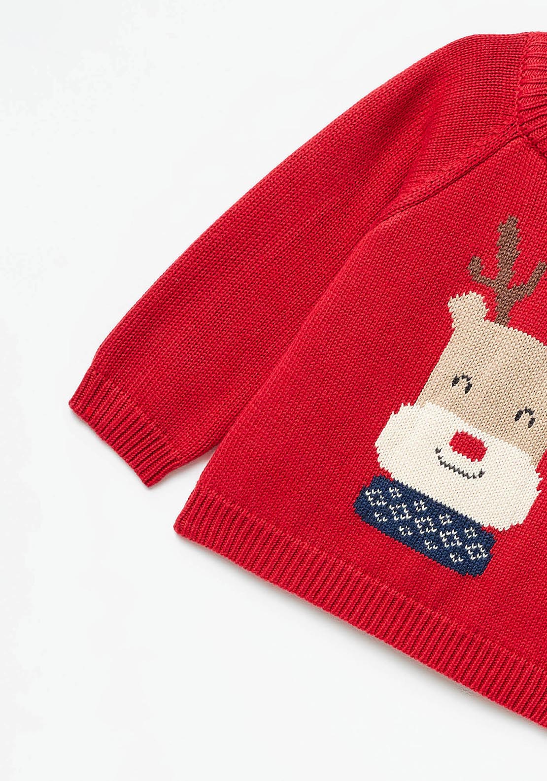 Sfera Reindeer sweater - Red 2 Shaws Department Stores
