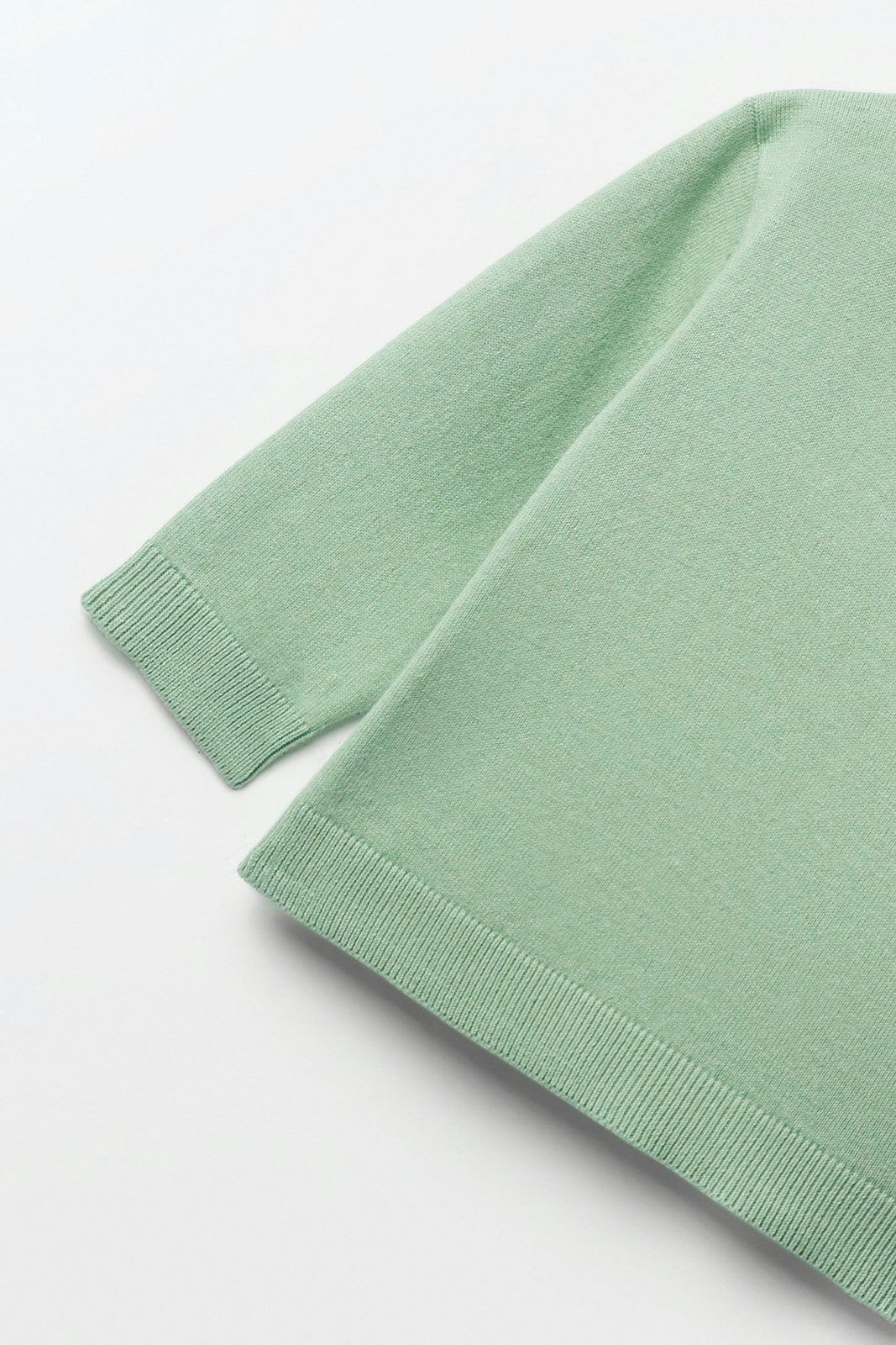 Sfera Plain basic sweater - Green 3 Shaws Department Stores