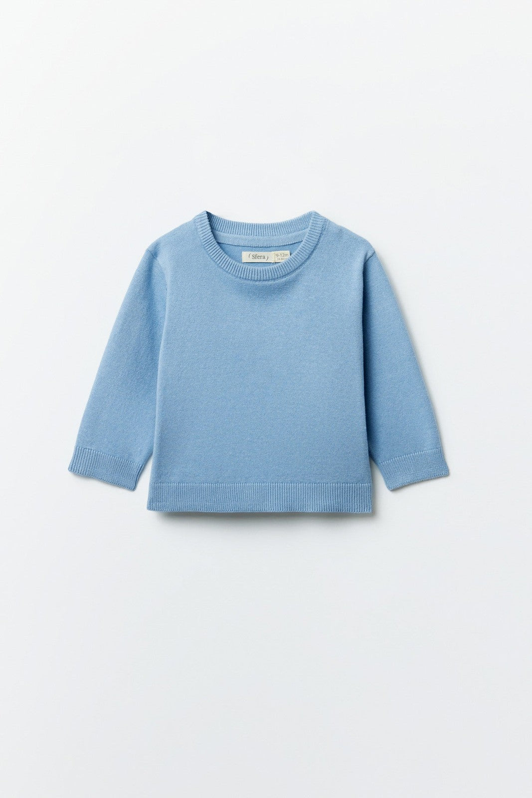 Sfera Plain basic sweater - Blue 4 Shaws Department Stores