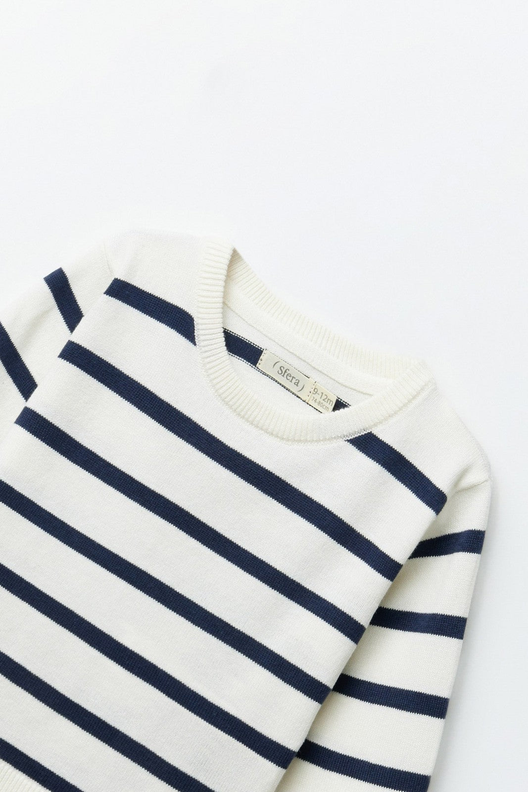 Sfera Stripes basic sweater - Navy 2 Shaws Department Stores