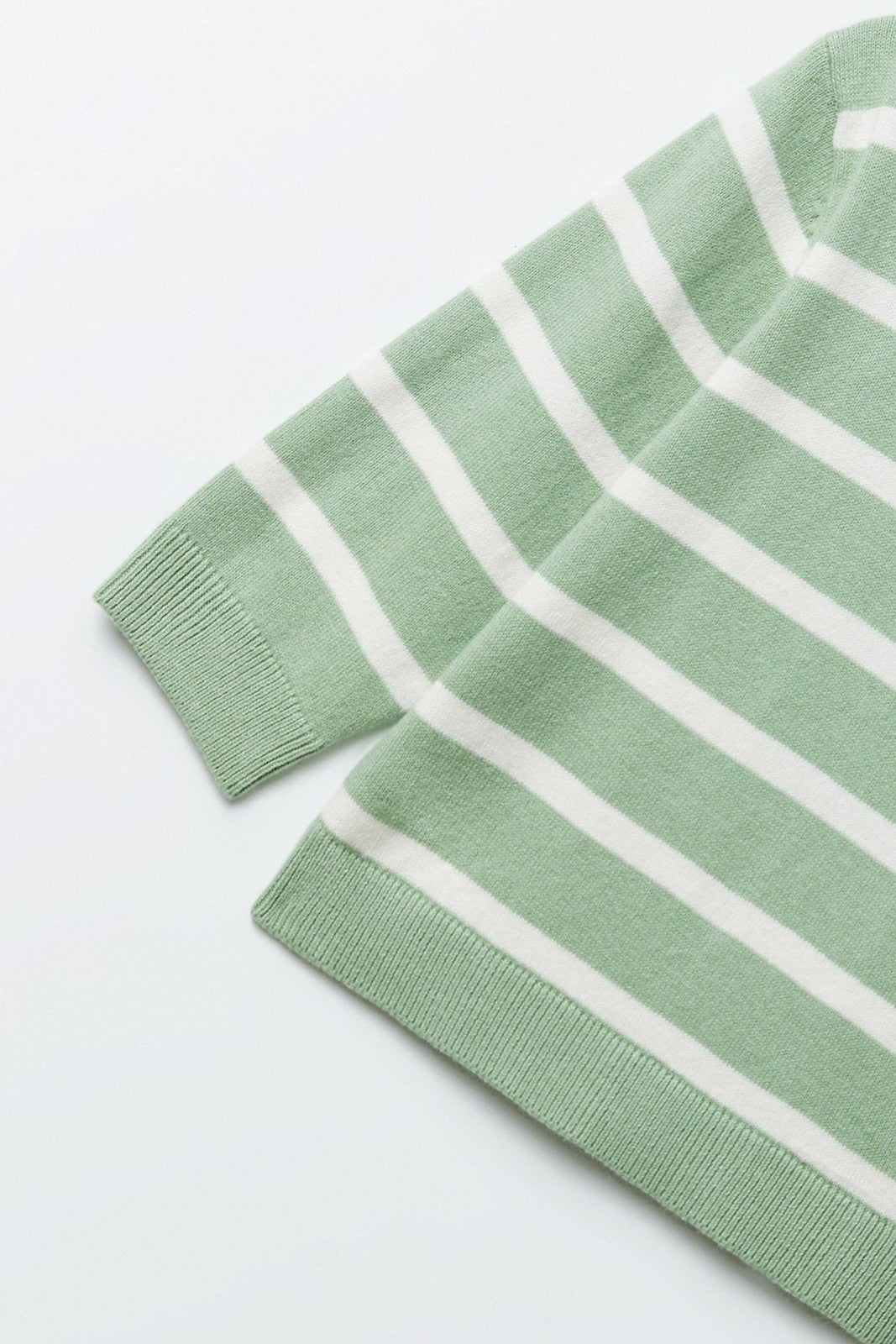 Sfera Stripes basic sweater - Green 2 Shaws Department Stores