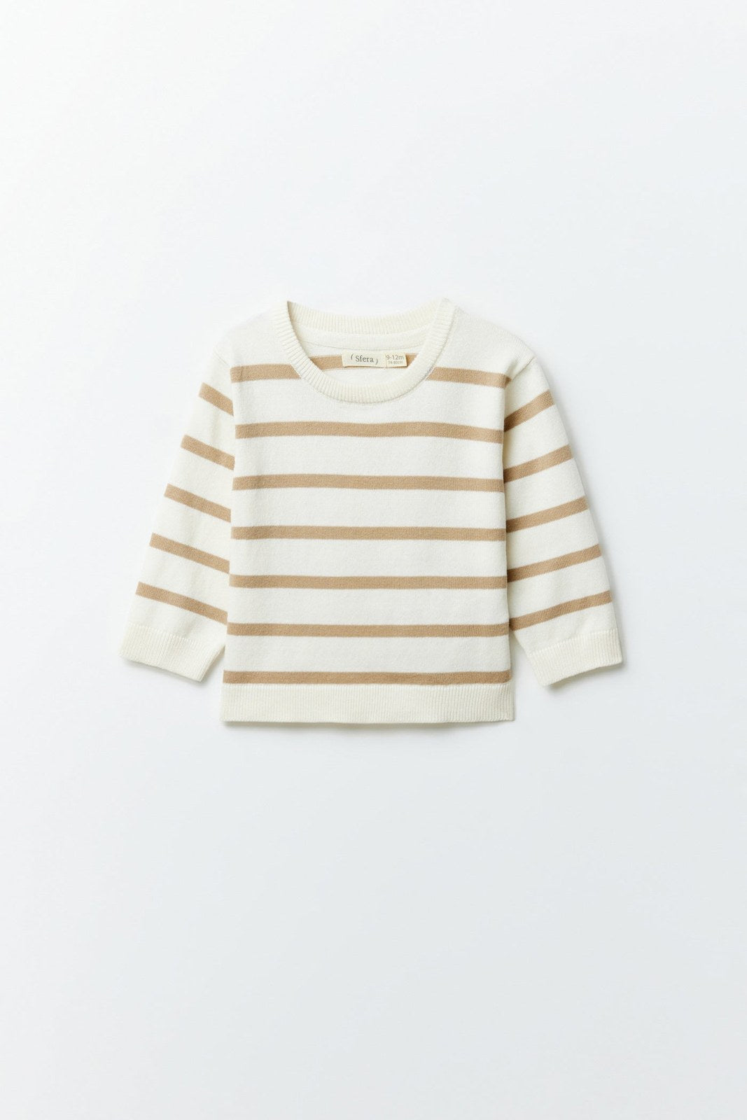 Sfera Stripes basic sweater - Beige 2 Shaws Department Stores